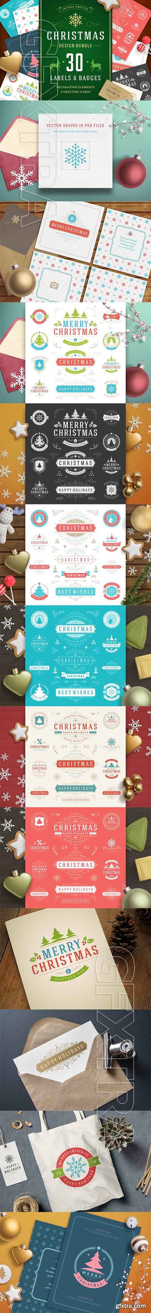 CreativeMarket - Christmas 30 labels and badges 1920721