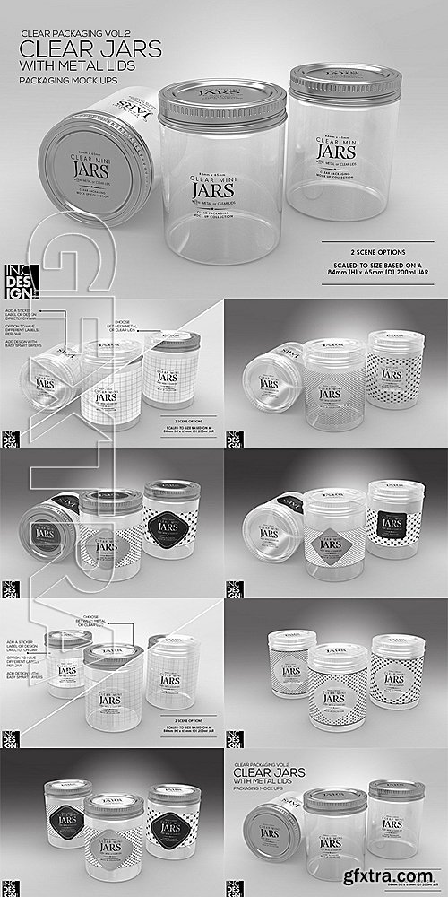 CM - Clear Jars with Metal Lids 1319397