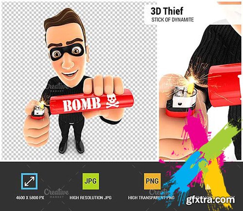 CreativeMarket - 3D Thief Lighting Dynamite 1984110