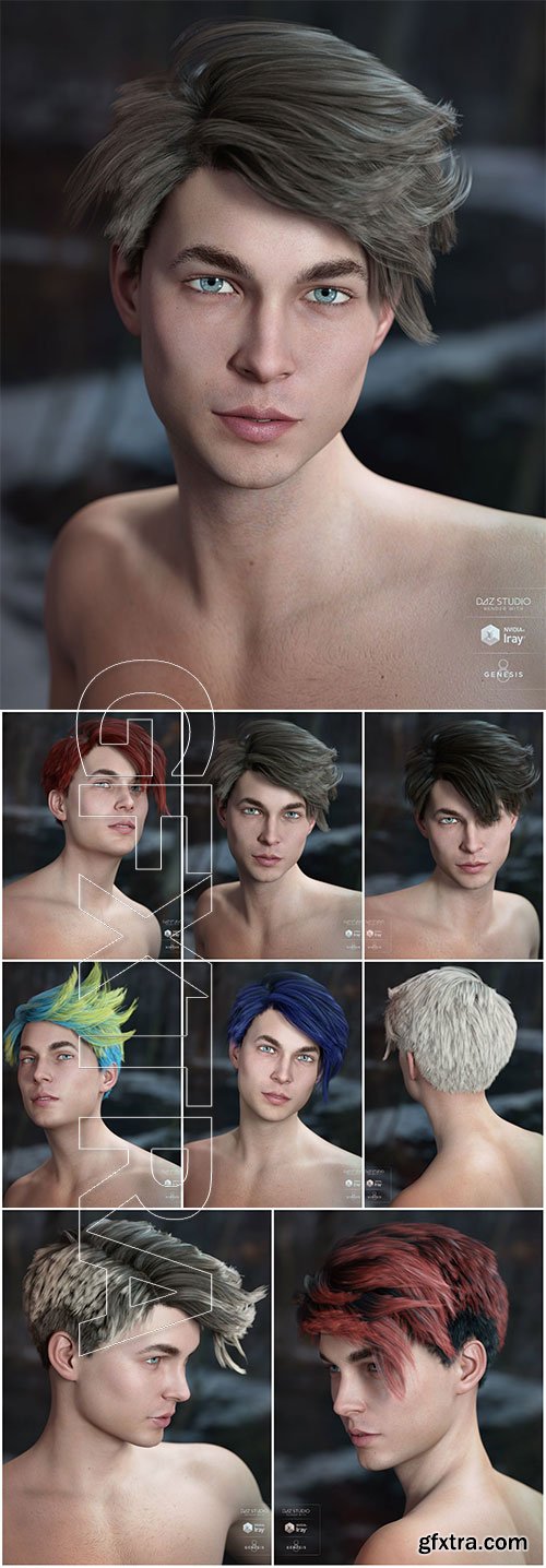 Lyall Hair for Genesis 3 & 8 Male(s)