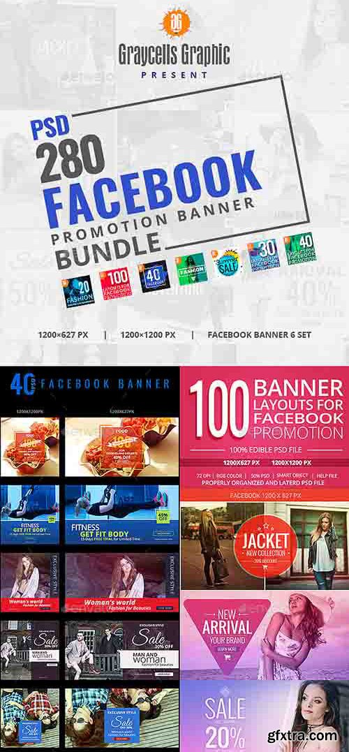 GraphicRiver - 280 Facebook Banner Bundle 20922669
