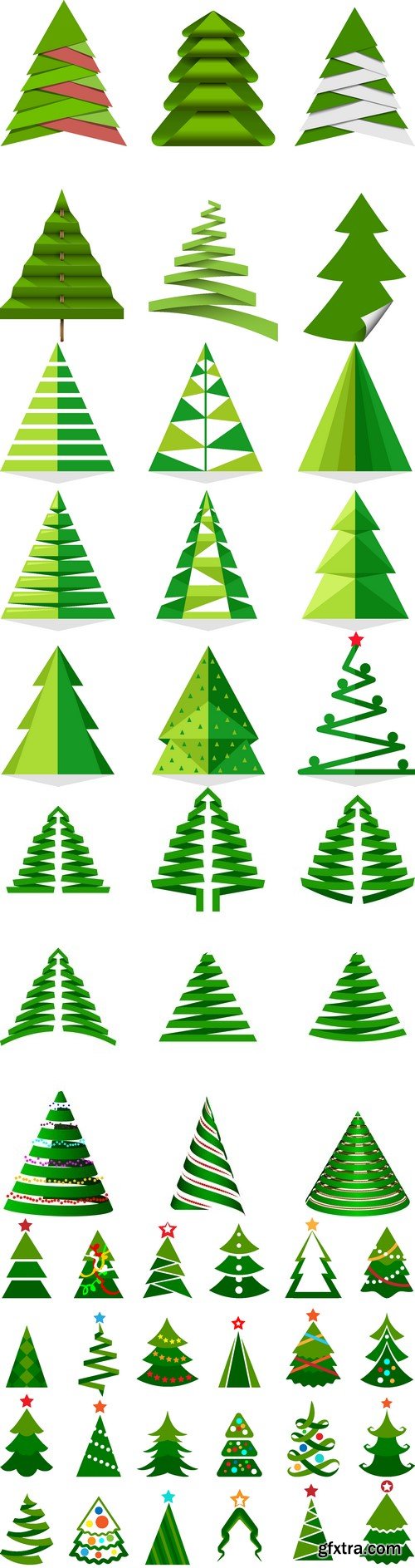 Vectors - Creative Christmas Trees Set 8