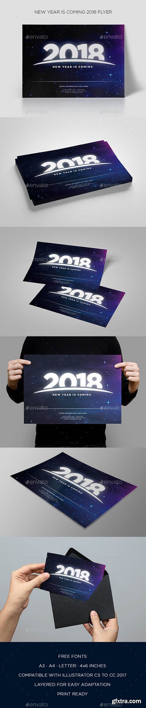 GR - New Year Coming 2018 Flyer 20924533