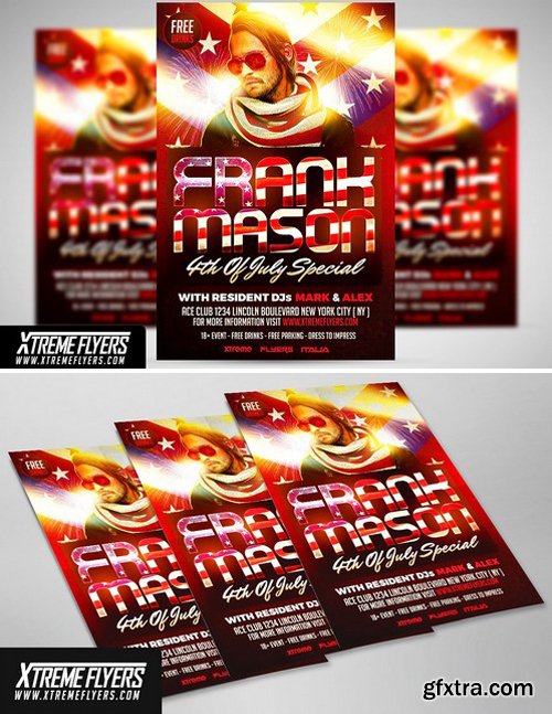 CM - 4th Of July DJ Flyer Template 1811158