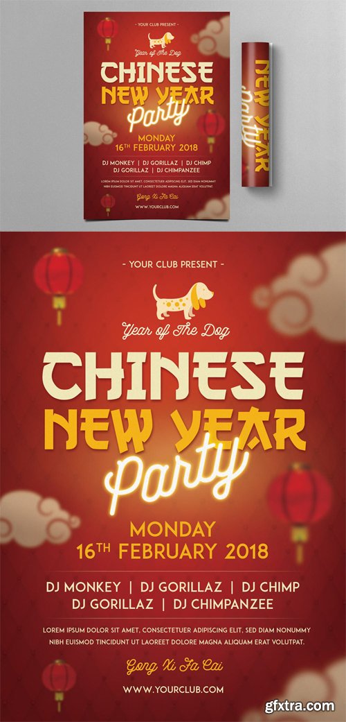Chinese New Year Flyer 2018
