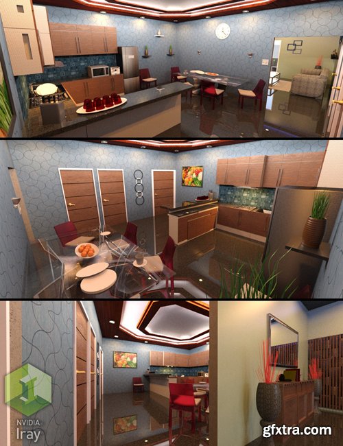 Modern Kitchen and Dining Room Set 1