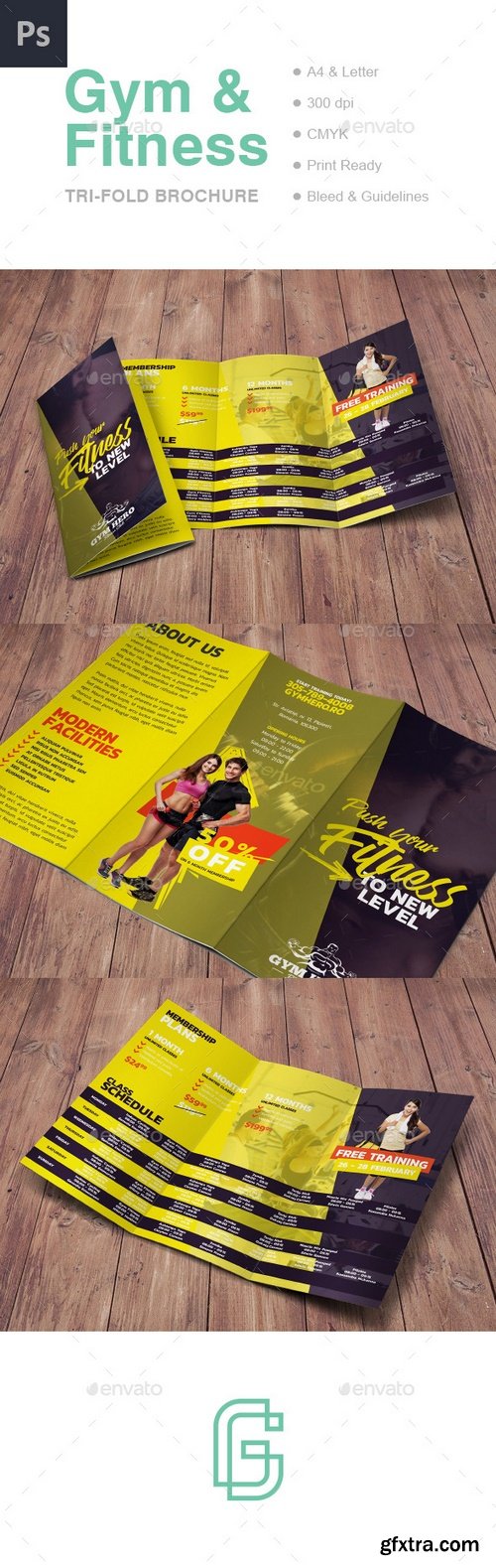 Graphicriver - Gym Tri-Fold Brochure 20234037