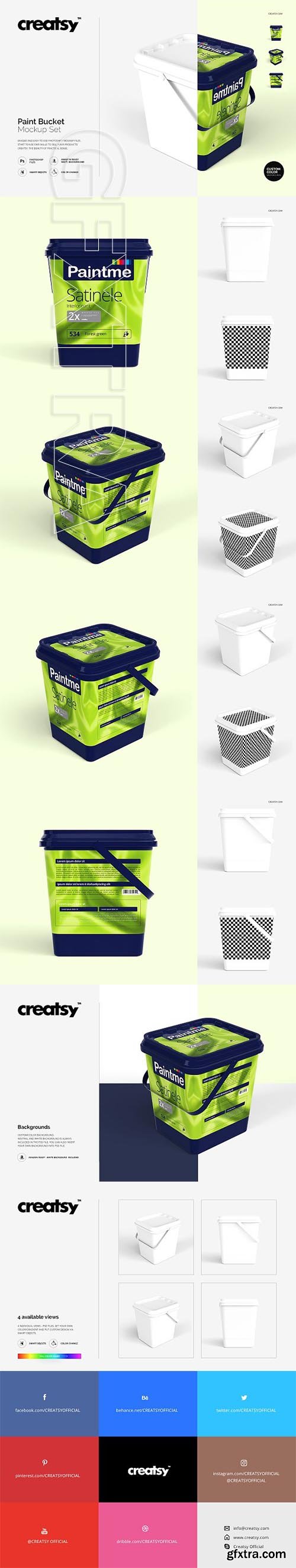 CreativeMarket - Paint Bucket Mockup Set 2020195
