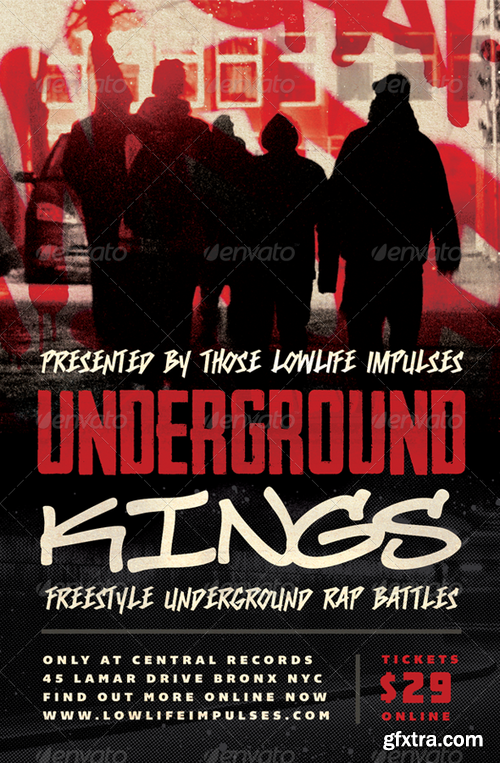GraphicRiver - Underground Kings - Hip-Hop Flyer Template - 3928355