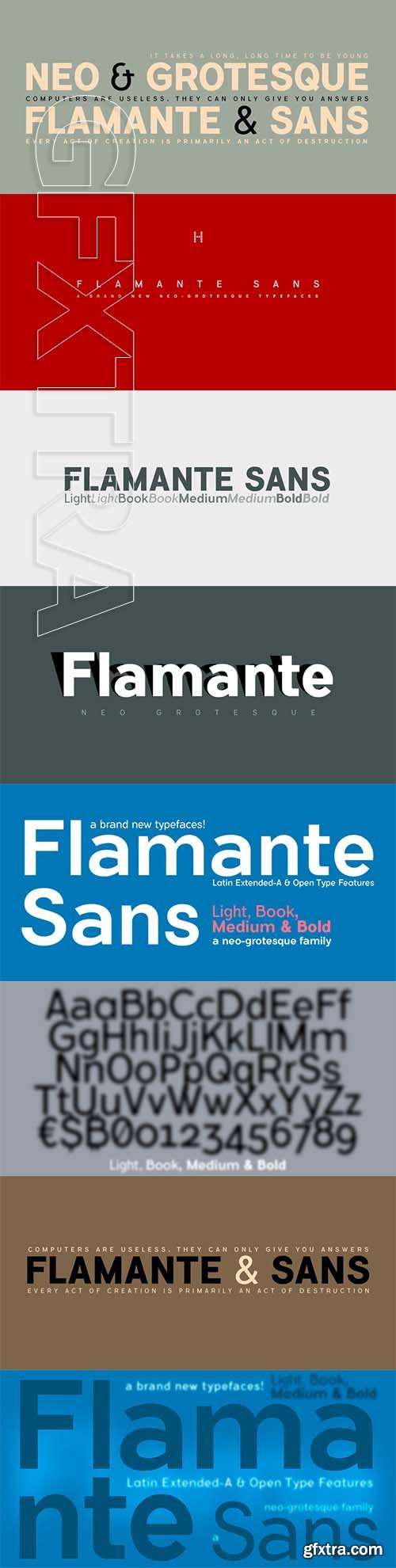 Flamante Sans font family