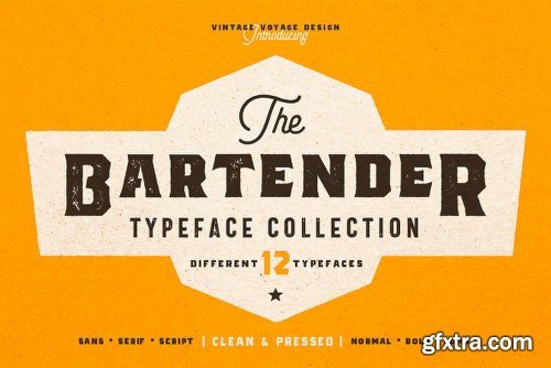The Bartender Collection Font Family - 12 Fonts