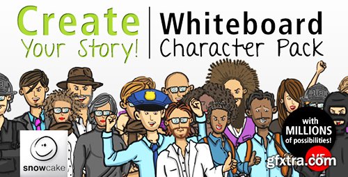 Videohive Create Your Story Whiteboard Character Pack V5 5833338