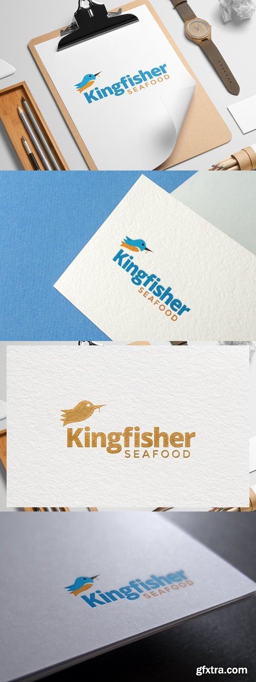 CM - Kingfisher seafood logo template 1915017