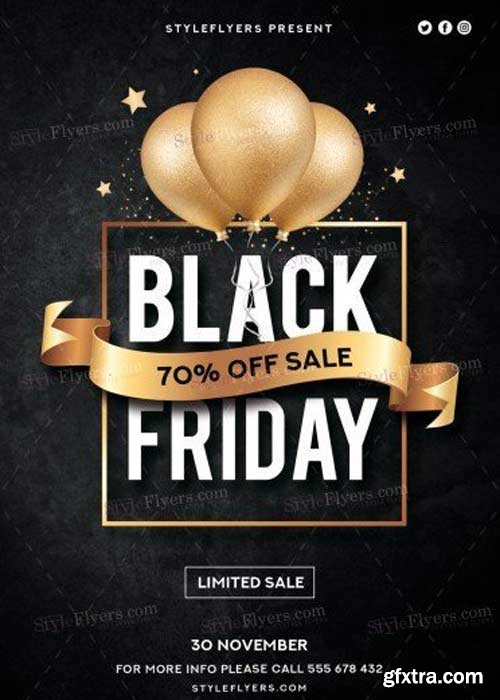 Black Friday Sale V12 PSD Flyer Template