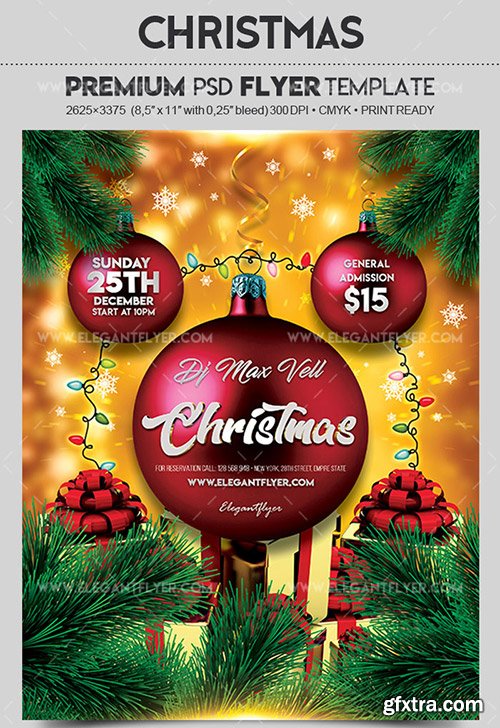 Christmas – Flyer PSD Template + Facebook Cover