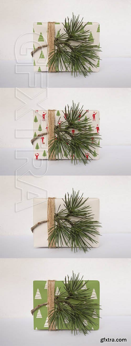 CreativeMarket - Christmas box gift + mock up 2036001