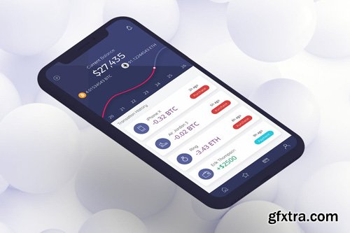 Cryptocurrency Wallet 5 Mobile Ui - H