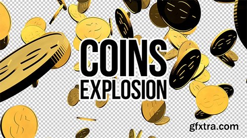Videohive 3D Gold Coins Explosion 20176272