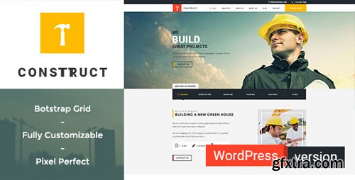 ThemeForest - Construct v1.3.2 - Construction, Building WordPress Theme - 12792559