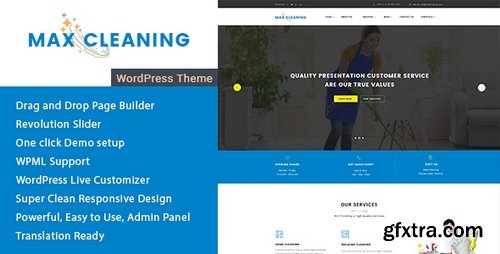 ThemeForest - Max Cleaning v1.1 - Cleaning Company WordPress Theme 19180669