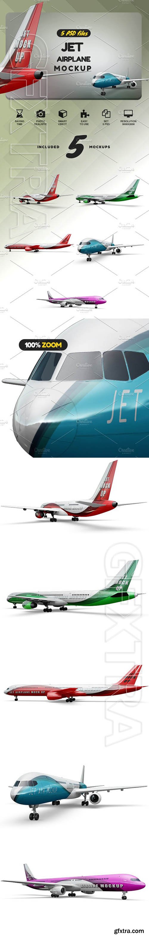 CreativeMarket - Jet Airplane Mockup 2020135