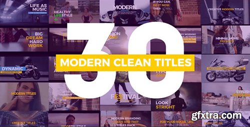 30 Universal Clean Titles - Premiere Pro Templates