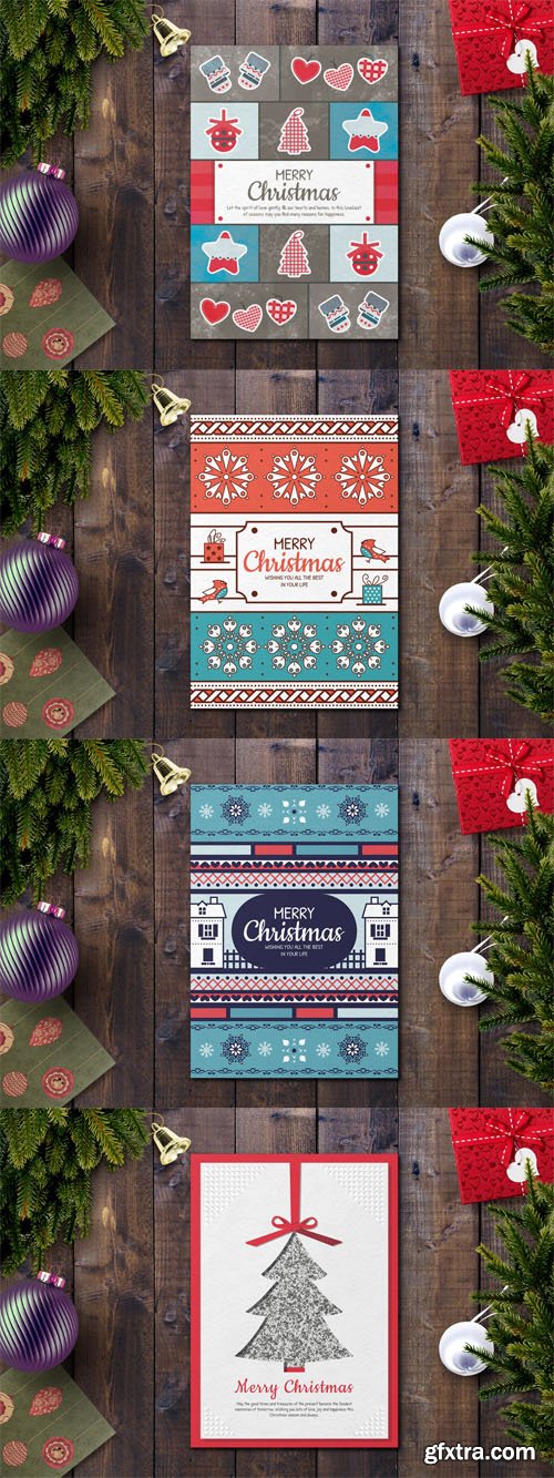 4 Christmas Card Templates