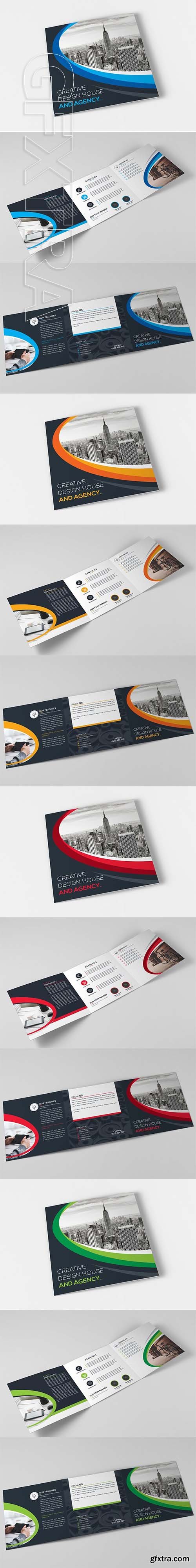 CreativeMarket - Square Tri-Fold Brochure 2048451