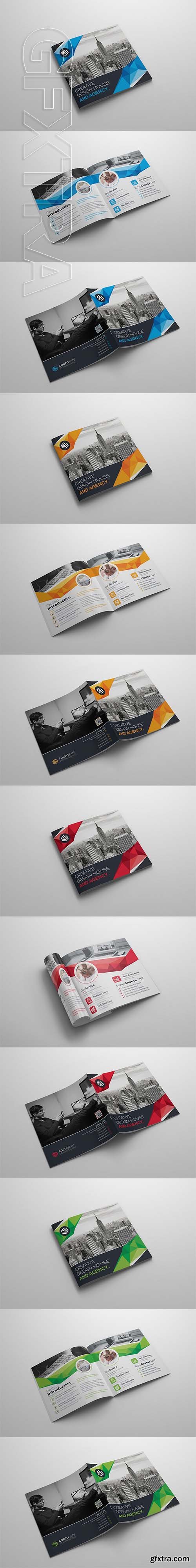 CreativeMarket - Square Bi-Fold Brochure 2048397