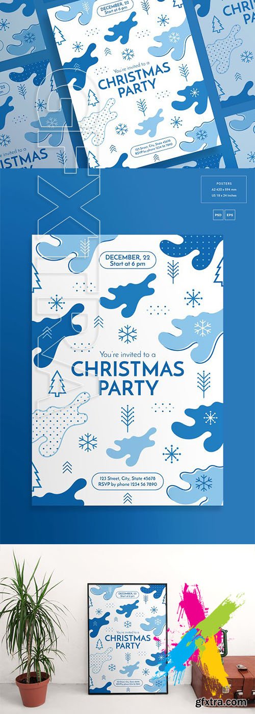 CreativeMarket - Posters Christmas Party 2048838