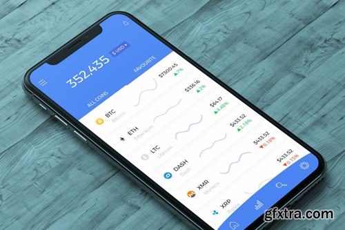 Cryptocurrency Market Analyze Mobile Ui - H