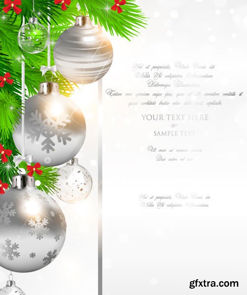 Shimmering Christmas Backgrounds 4xEPS