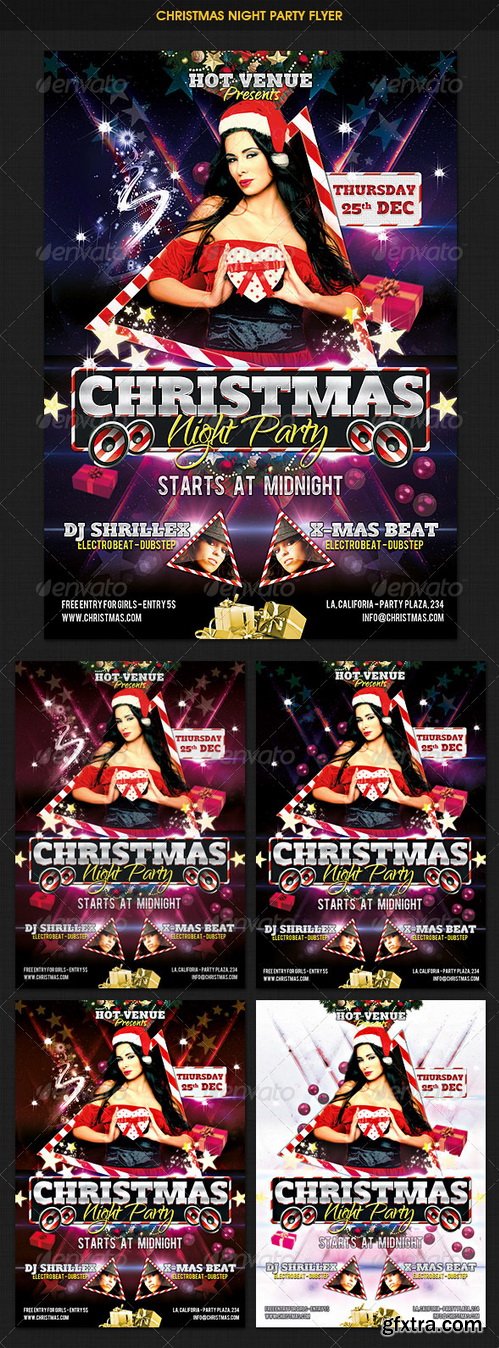 GraphicRiver - Christmas Night Party Flyer 3461511