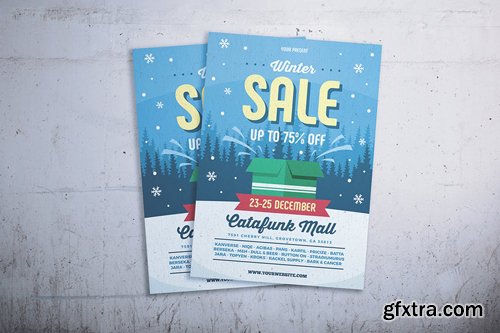 Retro Winter Sale Flyer