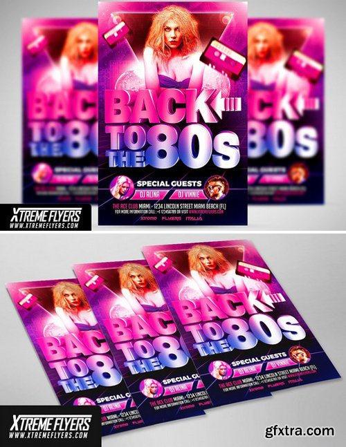 CM - 80s Party Flyer Template 1811087