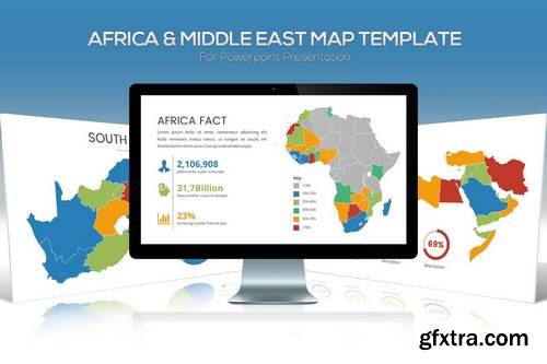 Africa & Middle East Maps for Powerpoint