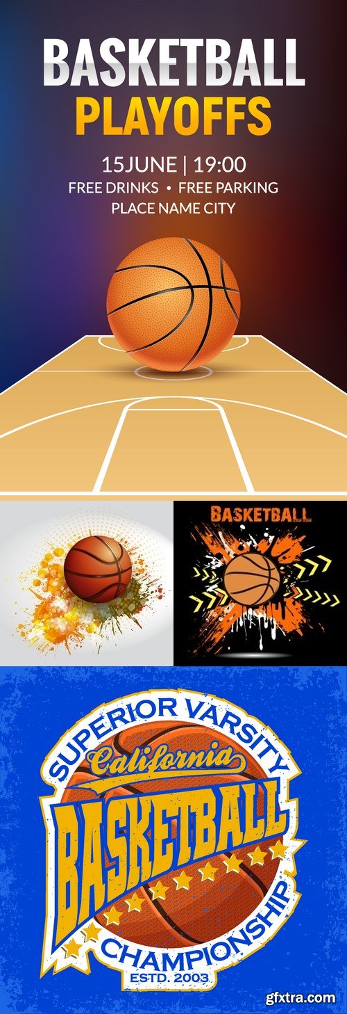 Vectors - Creative Basketball Backgrounds 8