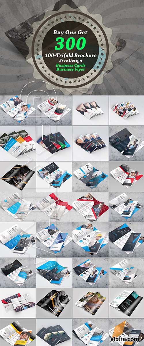CreativeMarket - Unlimited Trifold Brochure Bundle 2064350
