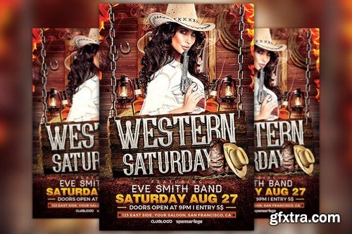 CM - Western Saturday Flyer Template 828783