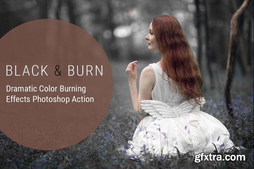 CreativeMarket Black & Burn Photoshop Action 2028460