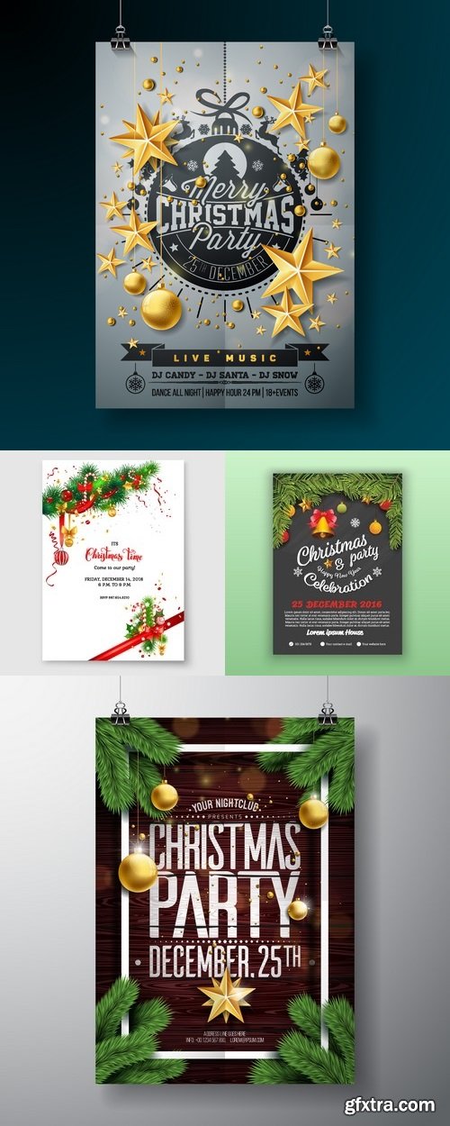 Vectors - Christmas Party Posters