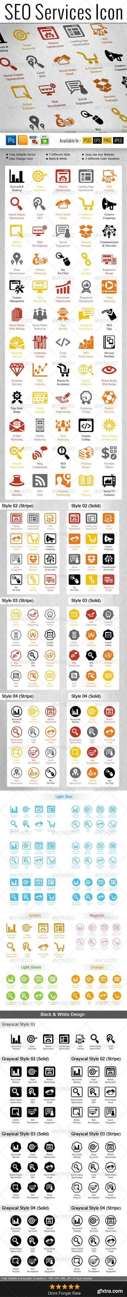 GraphicRiver - SEO Services Icons Pack - 6519629