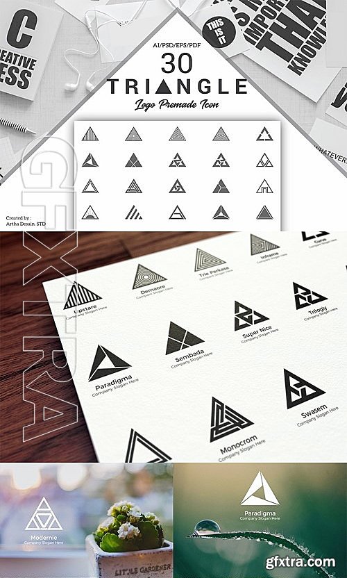 CM - Triangle Creative Premade Logo 2073239