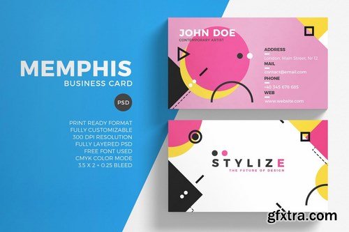 Memphis Business Card Template
