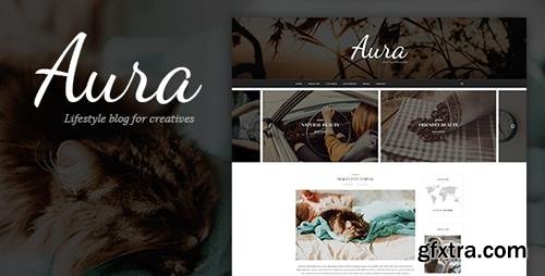 ThemeForest - Aura v1.0 - Personal Blog PSD Template focused on Blogger, Traveler, Photographer needs with PSD Files - 20241427