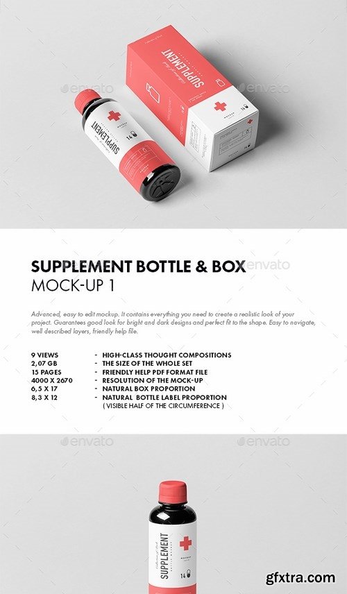 GraphicRiver - Supplement Bottle & Box Mock-up 1 21050352