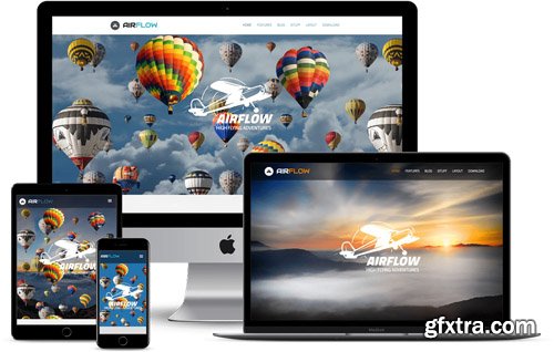 JoomlaXTC - Air Flow v1.1.0 - High Contrast Graphic And Effects Charged Template For Joomla
