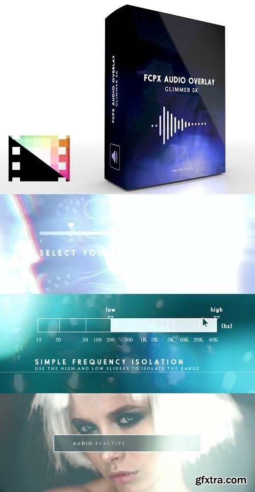 Pixel Film Studios - FCPX Audio Overlay Glimmer 5K for Final Cut Pro X (macOS)