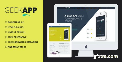ThemeForest - GeekApp v1.2 - Creative App Landing Page - 8639654