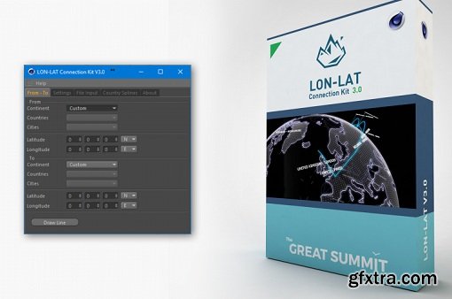 Thegreatsummit LONLAT Connection v3.0 Plugin for Cinema 4D